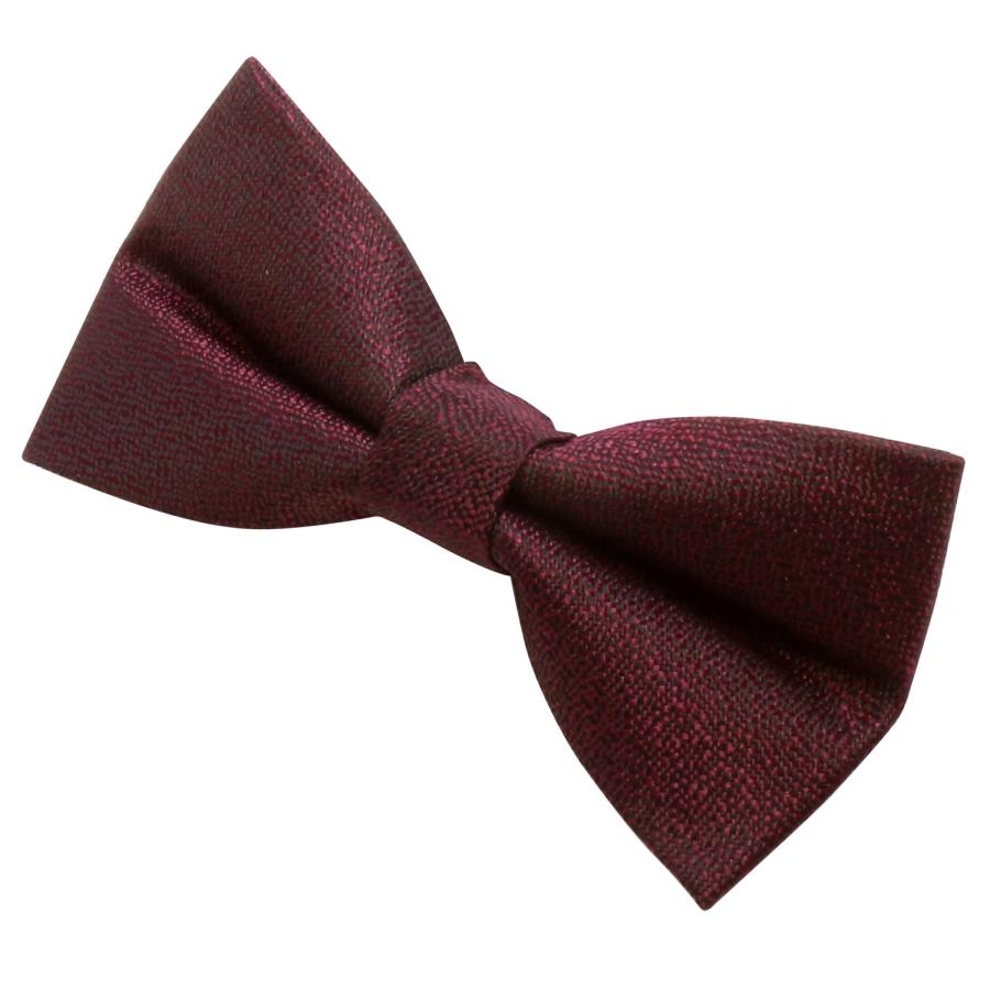 蝶ネクタイセット 蝶ネクタイ ポケットチーフ セット ソリッド ダークレッド テクスチャード |  | 03