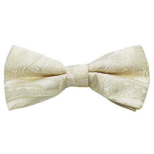 蝶ネクタイセット 蝶ネクタイ ポケットチーフ セット ペイズリー クリーム |  | 02