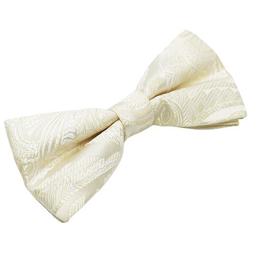 蝶ネクタイセット 蝶ネクタイ ポケットチーフ セット ペイズリー クリーム |  | 03