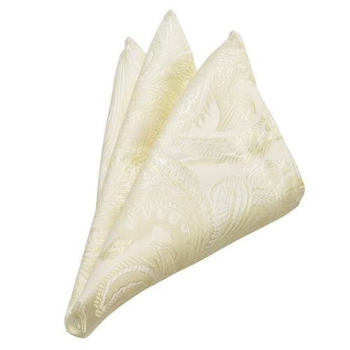 蝶ネクタイセット 蝶ネクタイ ポケットチーフ セット ペイズリー クリーム |  | 06