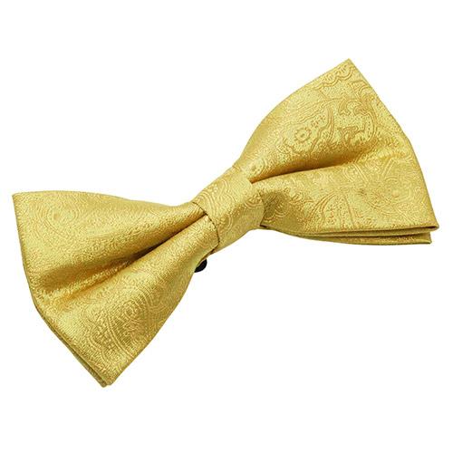 蝶ネクタイセット 蝶ネクタイ ポケットチーフ セット ペイズリー イエロー |  | 03