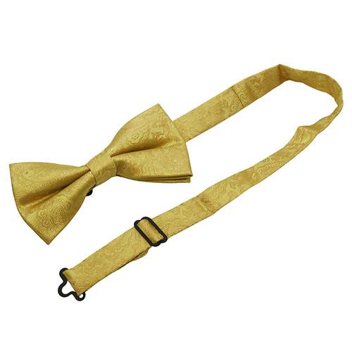 蝶ネクタイセット 蝶ネクタイ ポケットチーフ セット ペイズリー イエロー |  | 05