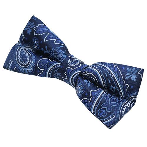 蝶ネクタイセット 蝶ネクタイ ポケットチーフ セット ペイズリー ブルー |  | 04