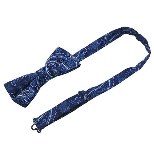 蝶ネクタイセット 蝶ネクタイ ポケットチーフ セット ペイズリー ブルー |  | 05