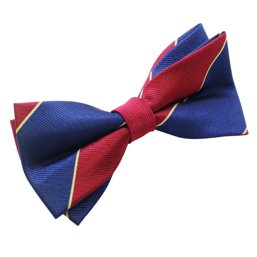 蝶ネクタイセット 蝶ネクタイ ポケットチーフ セット レッド ブルー ストライプ |  | 03