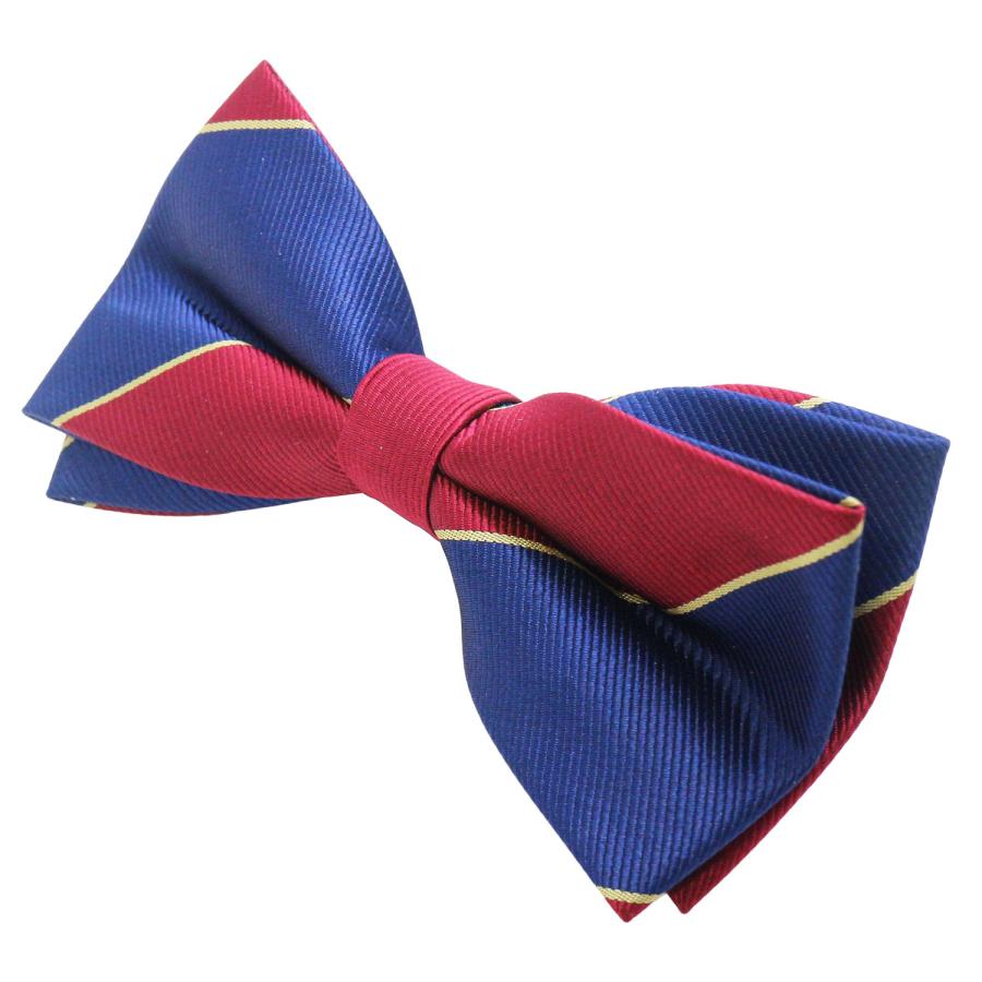 蝶ネクタイセット 蝶ネクタイ ポケットチーフ セット レッド ブルー ストライプ |  | 04