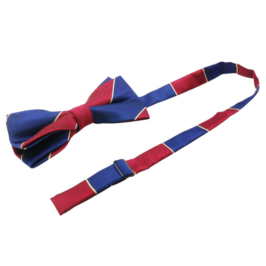 蝶ネクタイセット 蝶ネクタイ ポケットチーフ セット レッド ブルー ストライプ |  | 05
