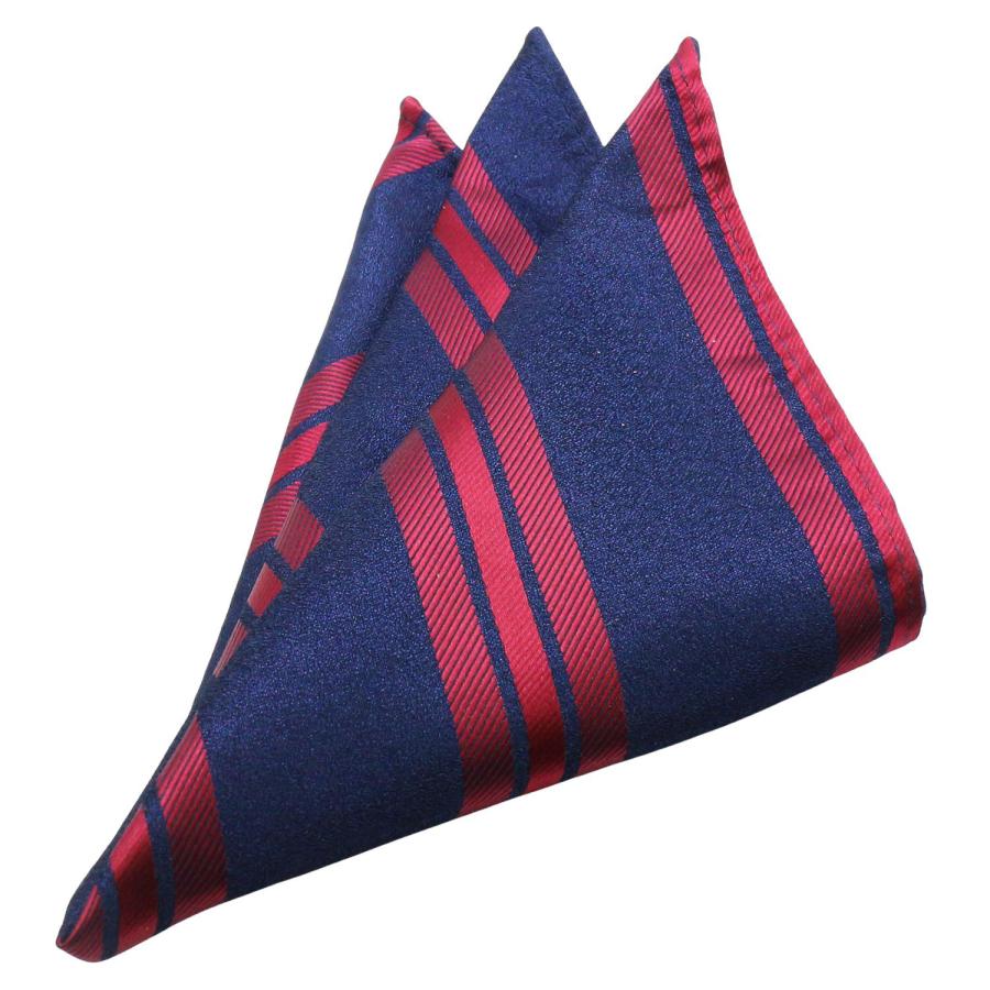 蝶ネクタイセット 蝶ネクタイ ポケットチーフ セット レッド ネイビー ストライプ |  | 06