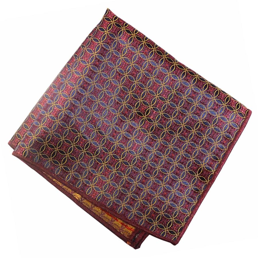 蝶ネクタイセット 蝶ネクタイ ポケットチーフ セット バーガンディ ネイビー 花柄 文様 |  | 08