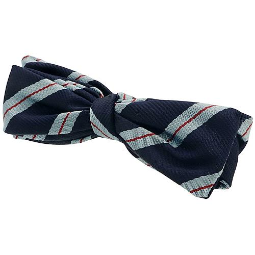 ビンテージ ネイビー ライトブルー ストライプ 蝶ネクタイ ボウタイ |  | 02