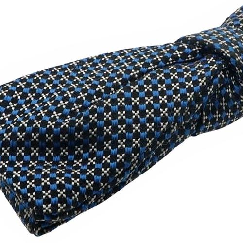 ビンテージ ブルー ブラック ドット フローラル チェック 蝶ネクタイ ボウタイ |  | 03