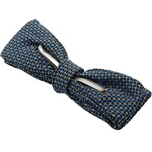 ビンテージ ブルー ブラック ドット フローラル チェック 蝶ネクタイ ボウタイ |  | 05