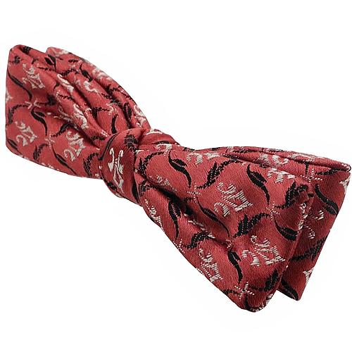 ビンテージ レッド 紋章 リーフ 蝶ネクタイ ボウタイ |  | 02