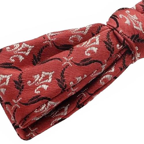 ビンテージ レッド 紋章 リーフ 蝶ネクタイ ボウタイ |  | 03