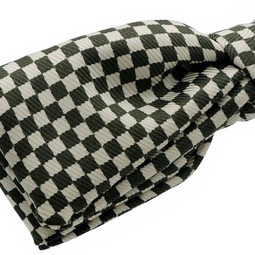 ビンテージ カーキ オフホワイト チェッカーフラッグ 蝶ネクタイ ボウタイ |  | 03