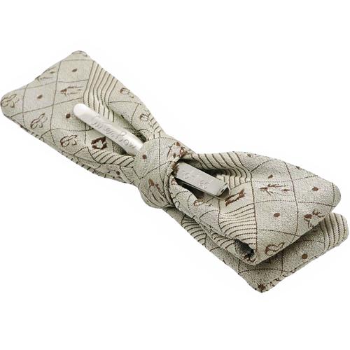 ビンテージ ベージュ ブラウン 柄 模様 蝶ネクタイ ボウタイ |  | 05