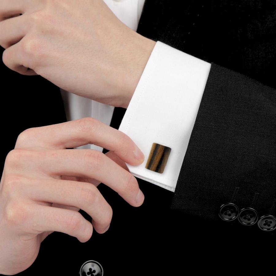 カフス カフスボタン 黒柿 オリジナル 手作り木工 カフス カフリンクス 110 |  | 04