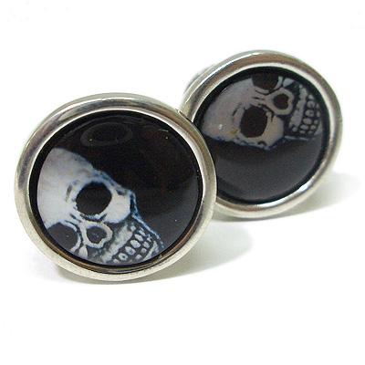 スカルハーフスケルトンカフス（カフスボタン カフリンクス） Basic 5000 クリスマス 爆買 | 