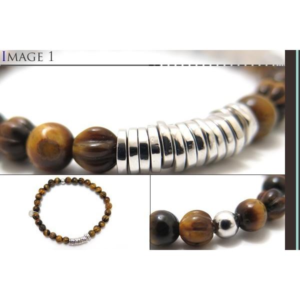 ブランド アクセサリー TATEOSSIAN タテオシアン シルバーディスクラウンドブレスレット（タイガーアイ）（ブランド ブレスレット）父の日 爆買の画像
