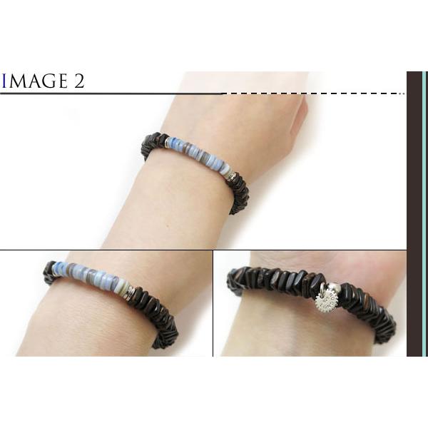 ブランド アクセサリー TATEOSSIAN タテオシアン ビーズシルバー レグノ ヒシ ブレスレット（ブルーシェル）（Mサイズ） | TATEOSSIAN | 03