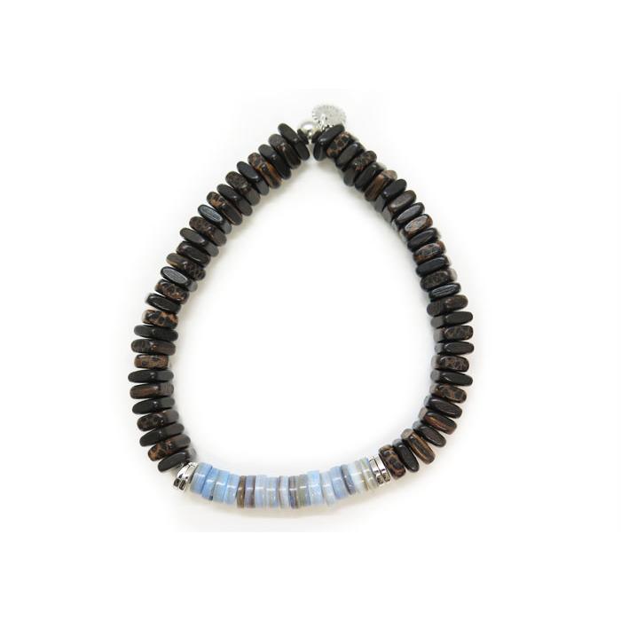 ブランド アクセサリー TATEOSSIAN タテオシアン ビーズシルバー レグノ ヒシ ブレスレット（ブルーシェル）（Mサイズ） | TATEOSSIAN | 08