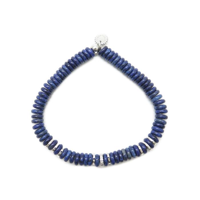 ブランド アクセサリー TATEOSSIAN タテオシアン ビーズ シルバー ポジターノ ブレスレット（ラピスラズリ）（Mサイズ）父の日 爆買の画像