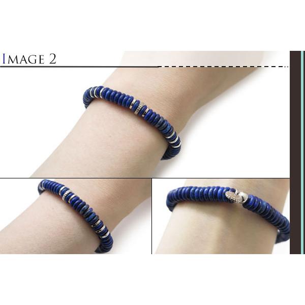 ブランド アクセサリー TATEOSSIAN タテオシアン ビーズ シルバー ポジターノ ブレスレット（ラピスラズリ）（Mサイズ）父の日 爆買の画像
