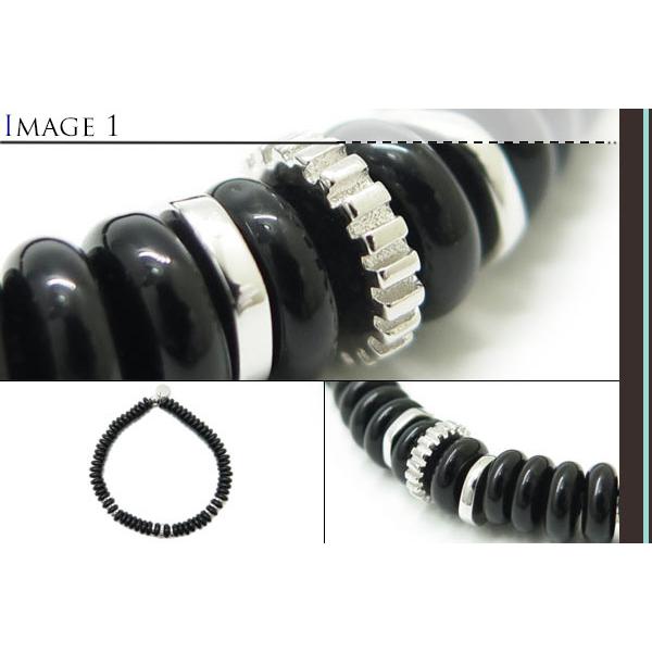 ブランド アクセサリー TATEOSSIAN タテオシアン ビーズ シルバー ポジターノ ブレスレット（ブラックアゲート）（Sサイズ）父の日 爆買の画像