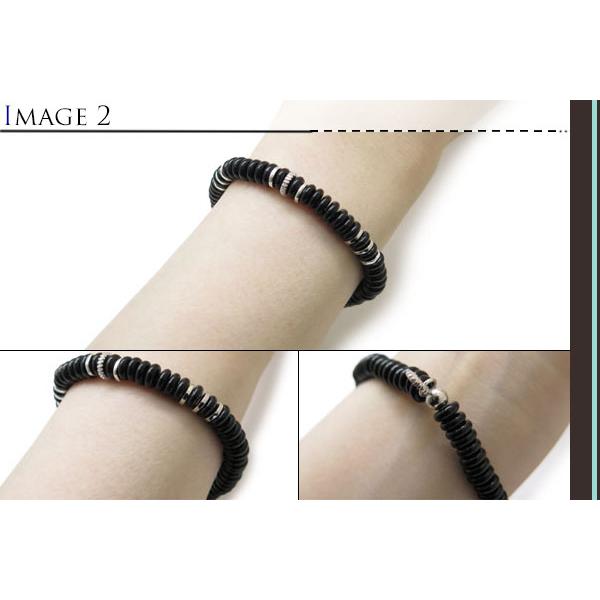 ブランド アクセサリー TATEOSSIAN タテオシアン ビーズ シルバー ポジターノ ブレスレット（ブラックアゲート）（Sサイズ）父の日 爆買の画像