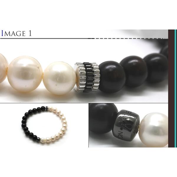 ブランド アクセサリー TATEOSSIAN タテオシアン ビーズ シルバー ギア トリオ セミプレシャス ブレスレット（ホワイトパール Mサイズ）父の日 爆買 | TATEOSSIAN | 02
