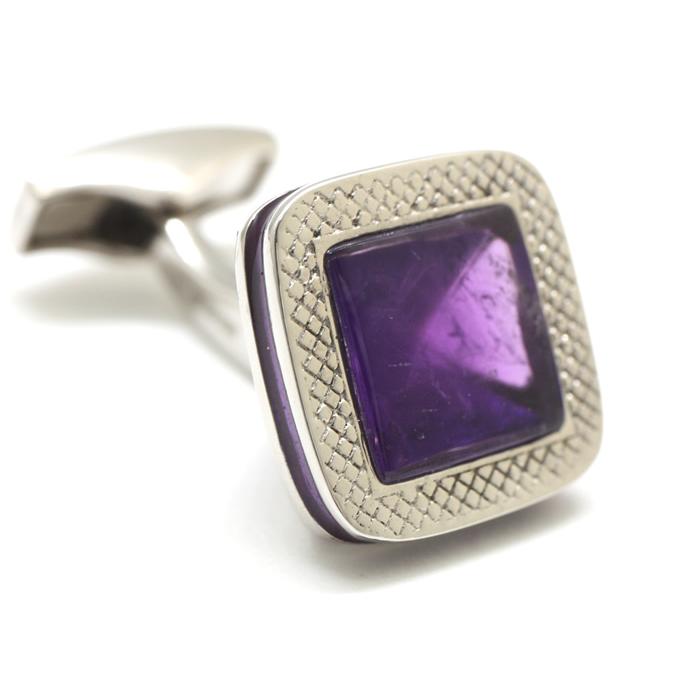 ブランド アクセサリー TATEOSSIAN タテオシアン ピラミッド ストーン シルバー カフス（アメジスト&パープルエナメル）世界限定9セット カフリンクス | TATEOSSIAN | 04