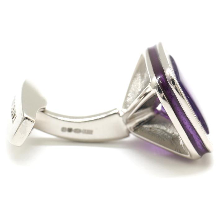 ブランド アクセサリー TATEOSSIAN タテオシアン ピラミッド ストーン シルバー カフス（アメジスト&パープルエナメル）世界限定9セット カフリンクス | TATEOSSIAN | 05