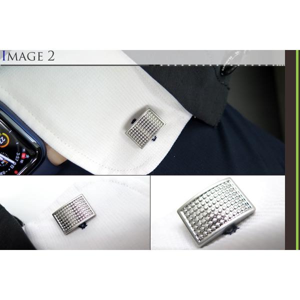 ブランド アクセサリー THOMPSON トンプソン サテンドットカーブカフス（ロジウム）（ブランド カフリンクス）バレンタイン 爆買 | TATEOSSIAN | 03