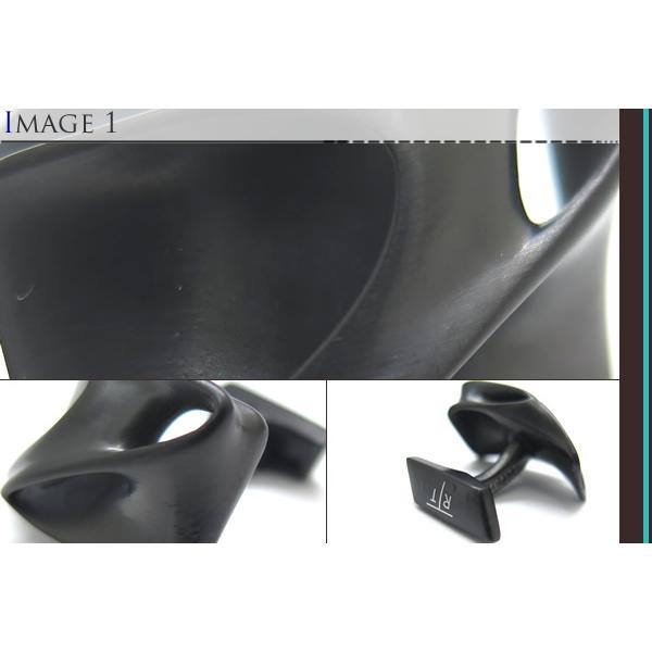 ブランド アクセサリー ZAHA HADID DESIGN X TATEOSSIAN タテオシアン タインカフス（ブラックステンレス・ブラッシュ仕上げ）（ブランド カフリンクス） 父の日の画像
