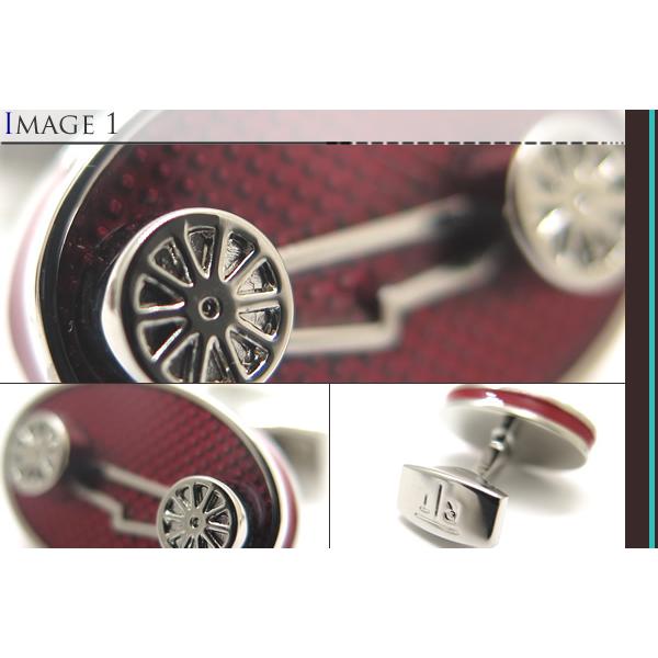 ブランド アクセサリー TATEOSSIAN タテオシアン エナメル スポーツ アイス カフス（レーシングカー＆レッド）カフスボタン カフリンクス 父の日 爆買の画像