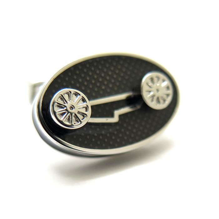 ブランド アクセサリー TATEOSSIAN タテオシアン エナメル スポーツ アイス カフス（レーシングカー＆ブラック）カフスボタン カフリンクス 父の日 爆買の画像