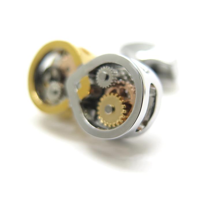 ブランド アクセサリー TATEOSSIAN タテオシアン メカニカル インフィニティ ギア カフス（パラジウム＆イエローゴールド）カフリンクス カフスボタン 父の日の画像