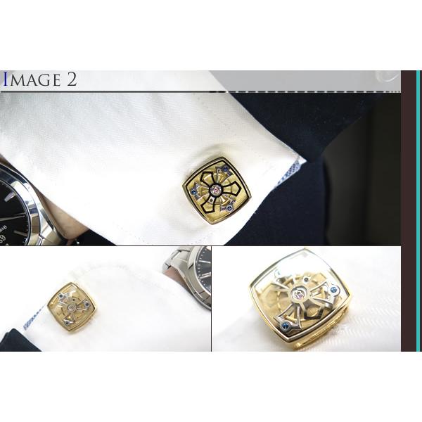 ブランド アクセサリー TATEOSSIAN タテオシアン メカニカル トラベラー トゥールビヨン カフス（イエローゴールド）ブランド カフリンクス 父の日 爆買の画像