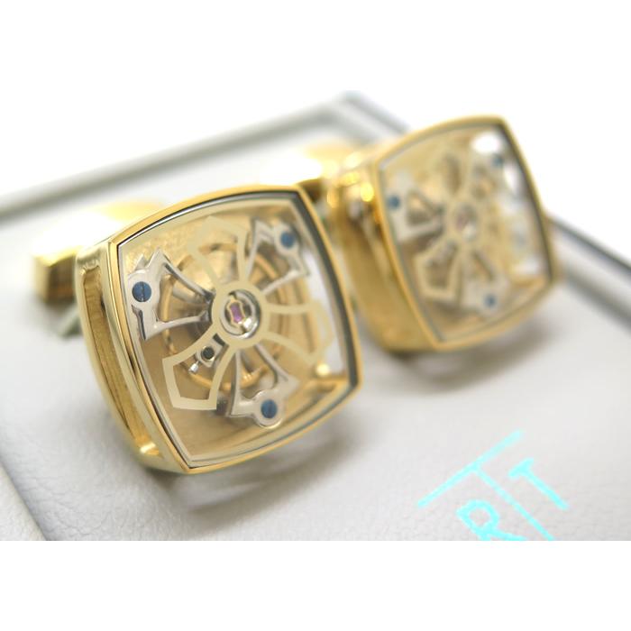 ブランド アクセサリー TATEOSSIAN タテオシアン メカニカル トラベラー トゥールビヨン カフス（イエローゴールド）ブランド カフリンクス 父の日 爆買の画像