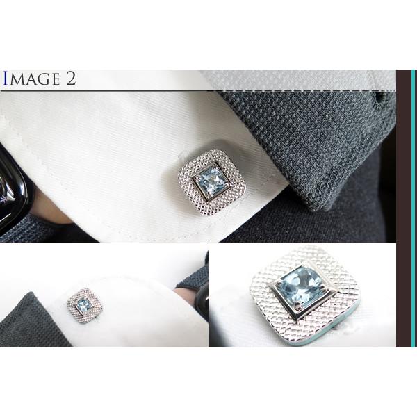 ブランド アクセサリー TATEOSSIAN タテオシアン リフラット シルバー カフス（スカイブルートパーズ）世界限定100セット カフリンクス カフスボタンの画像