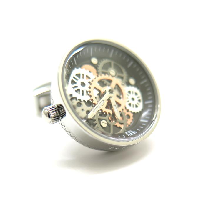 ブランド アクセサリー TATEOSSIAN タテオシアン メカニカル ビンテージ時計 カフス（ステンレススティール）カフリンクス カフスボタン 父の日 爆買の画像