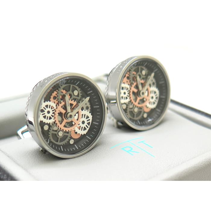 ブランド アクセサリー TATEOSSIAN タテオシアン メカニカル ビンテージ時計 カフス（ステンレススティール）カフリンクス カフスボタン 父の日 爆買の画像
