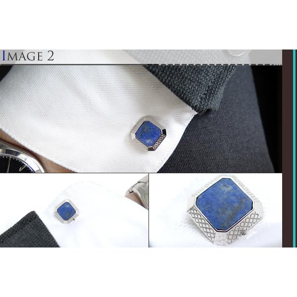 ブランド アクセサリー TATEOSSIAN タテオシアン ノベルティ シグニチャ オクト シルバー カフス（ロジウム＆ラピスラズリ）カフスボタン 父の日 爆買 | TATEOSSIAN | 04