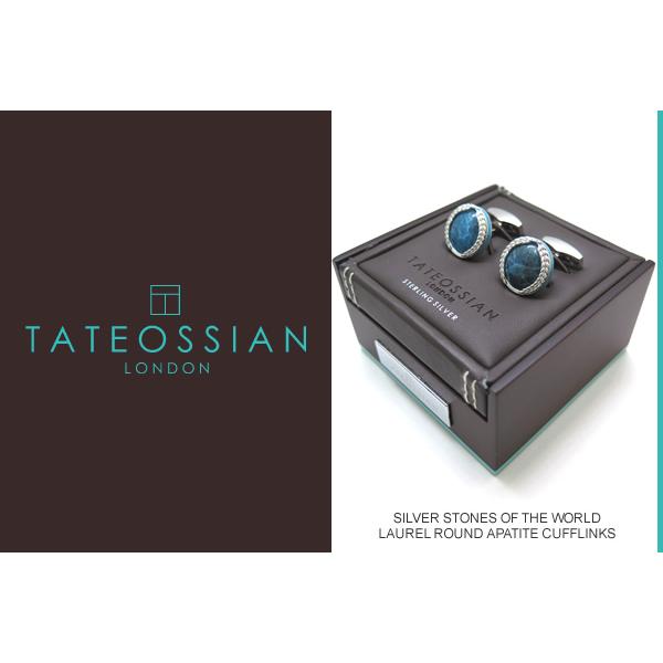 ブランド アクセサリー TATEOSSIAN タテオシアン ストーンオブワールド ローレルラウンドシルバーカフス（アパタイト）カフスボタン カフリンクス 父の日の画像