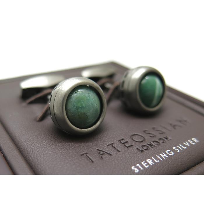 ブランド アクセサリー TATEOSSIAN タテオシアン ストーン オブ ザワールド リボルブ アゲート カフス（アフリカンジェード）カフスボタン カフリンクス 父の日の画像