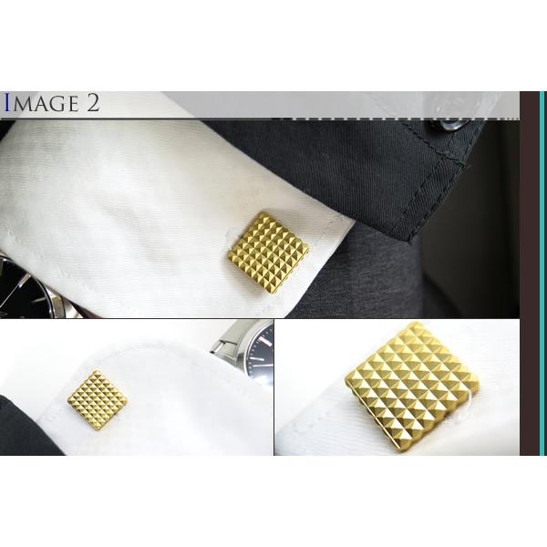 ブランド アクセサリー TATEOSSIAN タテオシアン ビジネス ダイヤモンド ギザ スクウェア カフス（イエローゴールド）カフスボタン カフリンクス 父の日の画像