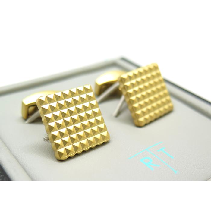 ブランド アクセサリー TATEOSSIAN タテオシアン ビジネス ダイヤモンド ギザ スクウェア カフス（イエローゴールド）カフスボタン カフリンクス 父の日の画像