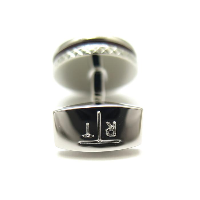 ブランド アクセサリー TATEOSSIAN タテオシアン エナメル ラサ 曼荼羅カフス（パラジウム＆レッド）カフスボタン カフリンクス 父の日 爆買の画像