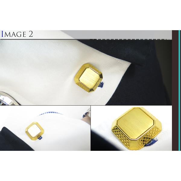 ブランド アクセサリー TATEOSSIAN タテオシアン シグニチャ オクト シルバー カフス（イエローゴールド）カフスボタン カフリンクス 父の日 爆買の画像