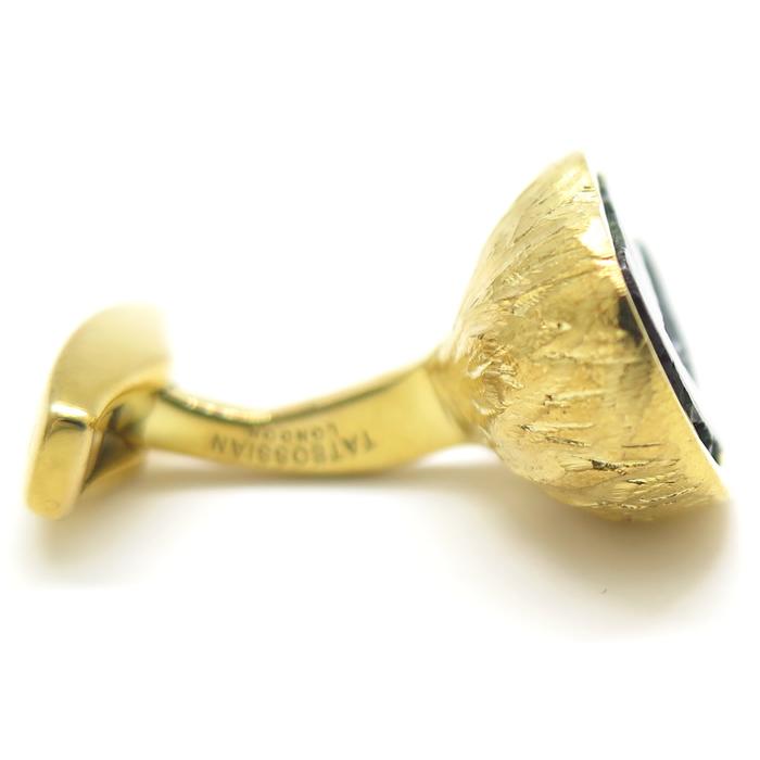 ブランド アクセサリー TATEOSSIAN タテオシアン ジオード シルバー カフス（イエローゴールド）カフスボタン カフリンクスの画像